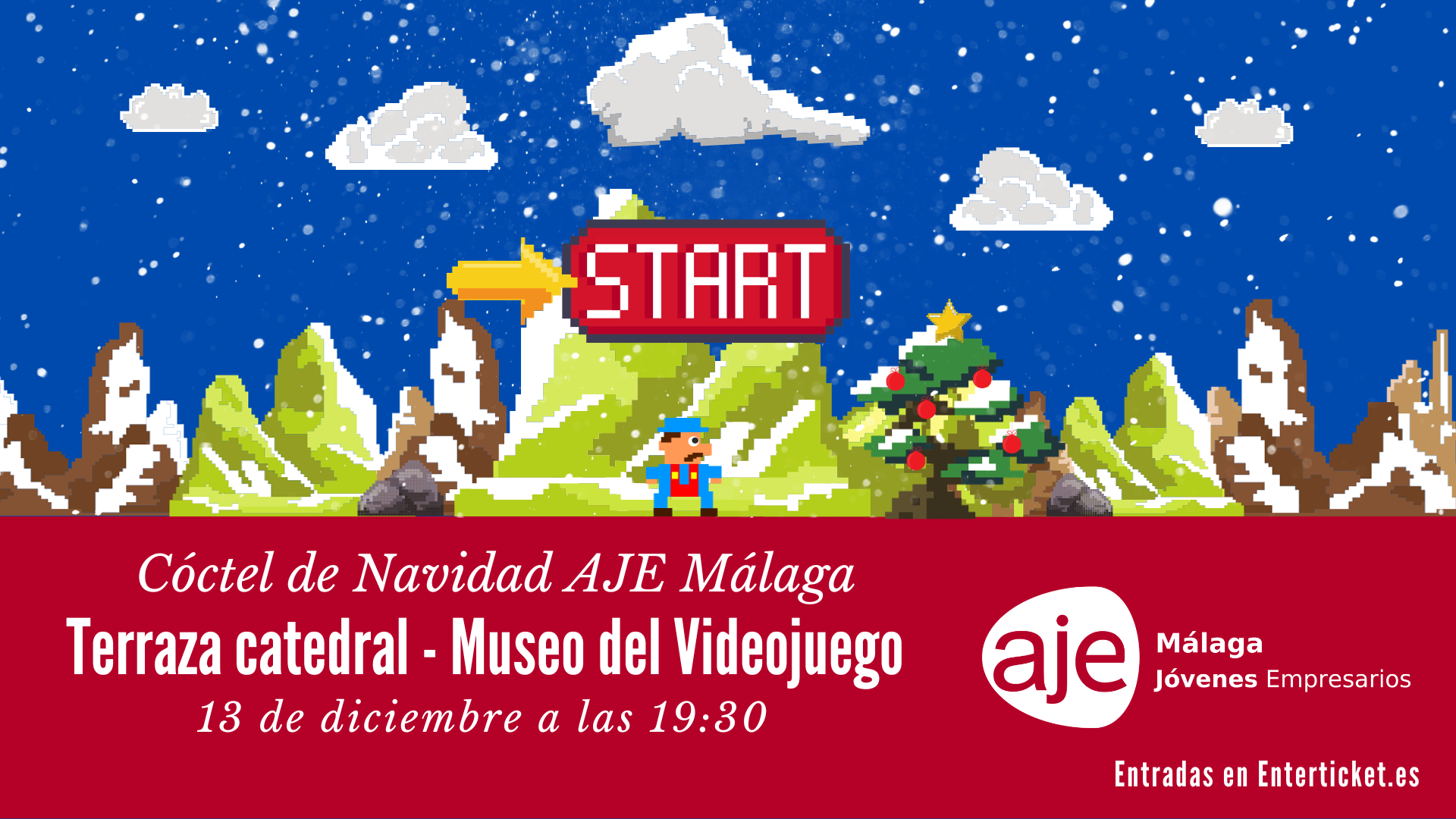 Cóctel de Navidad AJE Málaga Museo del Videojuego
