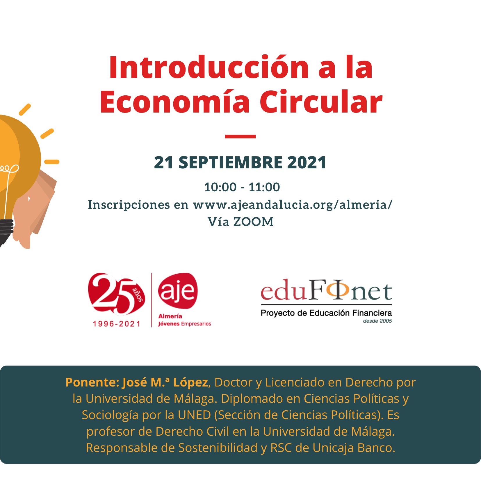 TALLER VIRTUAL AJE ALMERÍA: Introducción a la economía circular